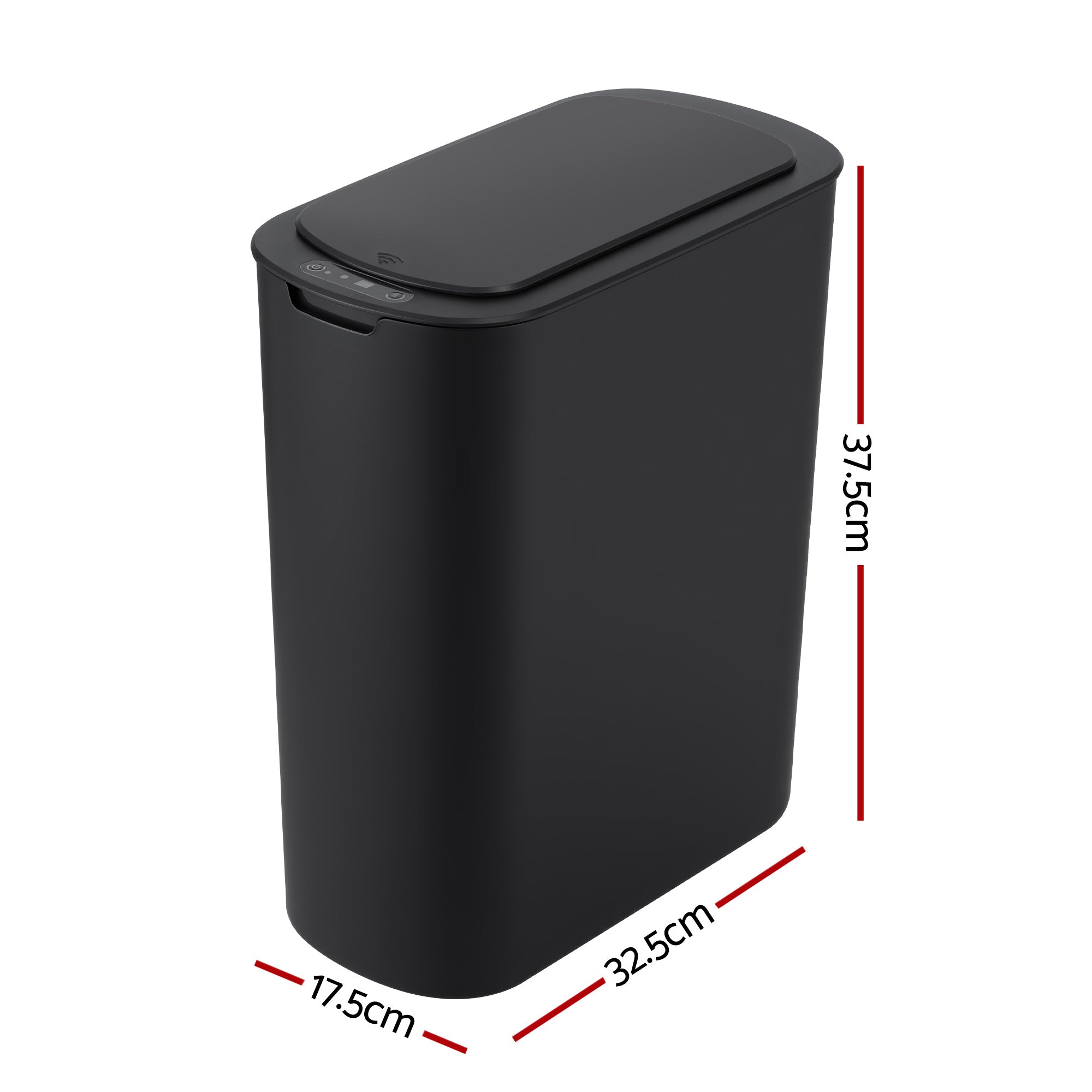 Automatic Bins: Devanti Automatic Trash Bin with Lid 25L Motion Sensor Kitchen Bin Touchless Garbage Can Plastic Slim Rubbish Bin with Liner Holder for Kitchen, Home, Office, Black