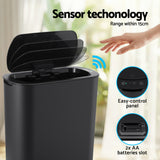 Automatic Bins: Devanti Automatic Trash Bin with Lid 25L Motion Sensor Kitchen Bin Touchless Garbage Can Plastic Slim Rubbish Bin with Liner Holder for Kitchen, Home, Office, Black