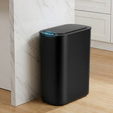 Automatic Bins: Devanti Automatic Trash Bin with Lid 25L Motion Sensor Kitchen Bin Touchless Garbage Can Plastic Slim Rubbish Bin with Liner Holder for Kitchen, Home, Office, Black