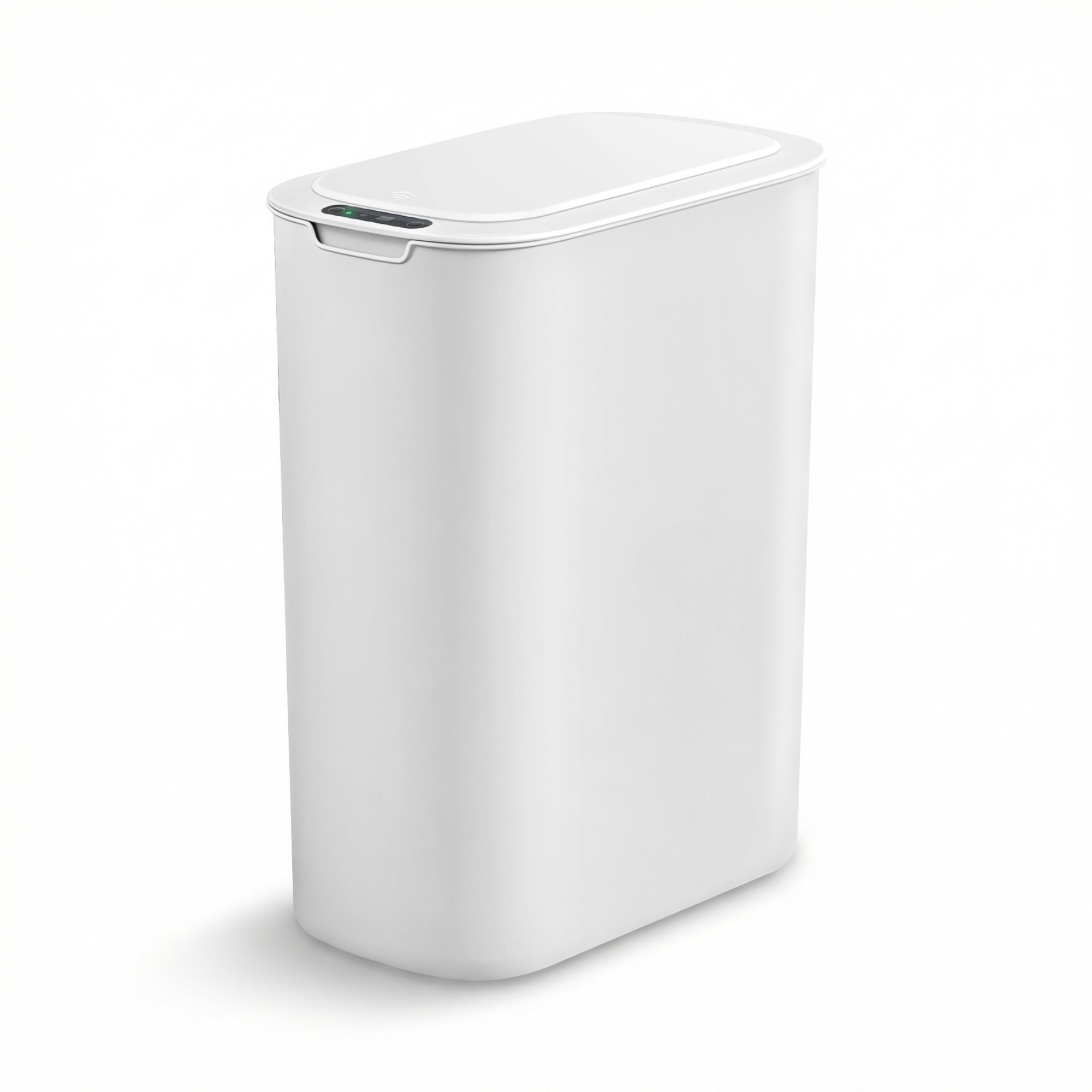 Automatic Bins: Devanti Automatic Trash Bin with Lid 25L Motion Sensor Kitchen Bin Touchless Garbage Can Plastic Slim Rubbish Bin with Liner Holder for Kitchen, Home, Office, White