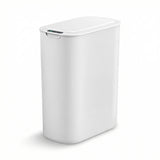 Automatic Bins: Devanti Automatic Trash Bin with Lid 25L Motion Sensor Kitchen Bin Touchless Garbage Can Plastic Slim Rubbish Bin with Liner Holder for Kitchen, Home, Office, White