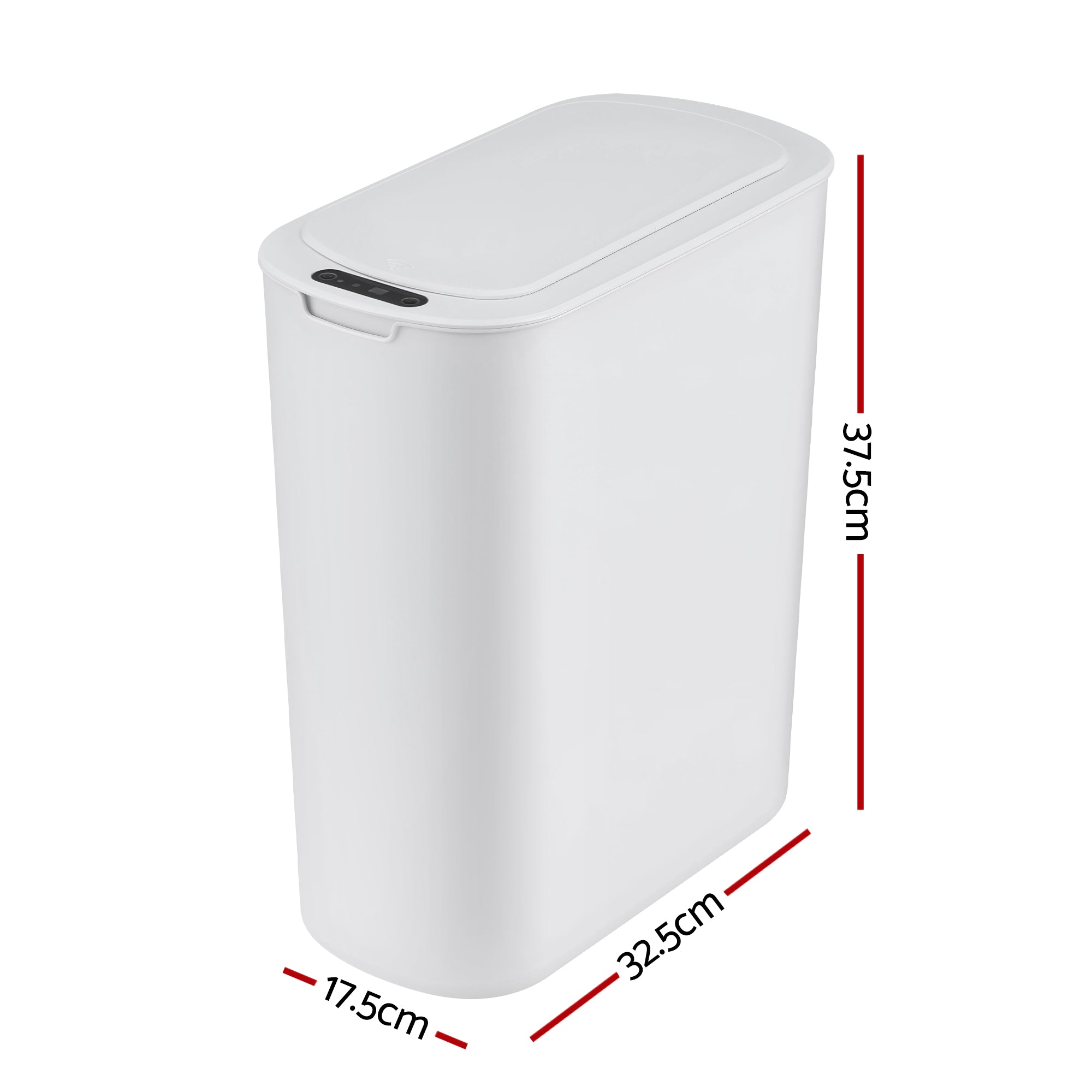 Automatic Bins: Devanti Automatic Trash Bin with Lid 25L Motion Sensor Kitchen Bin Touchless Garbage Can Plastic Slim Rubbish Bin with Liner Holder for Kitchen, Home, Office, White