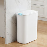 Automatic Bins: Devanti Automatic Trash Bin with Lid 25L Motion Sensor Kitchen Bin Touchless Garbage Can Plastic Slim Rubbish Bin with Liner Holder for Kitchen, Home, Office, White
