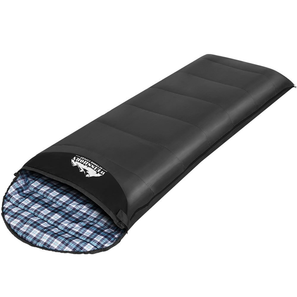 Sleeping Bags: Weisshorn Sleeping Bag Single Thermal Camping Hiking Tent Grey 0&deg;C