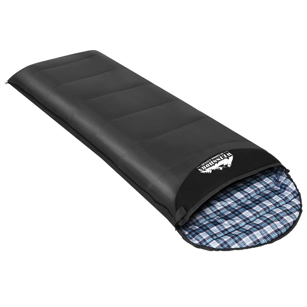 Sleeping Bags: Weisshorn Sleeping Bag Single Thermal Camping Hiking Tent Grey 0&deg;C