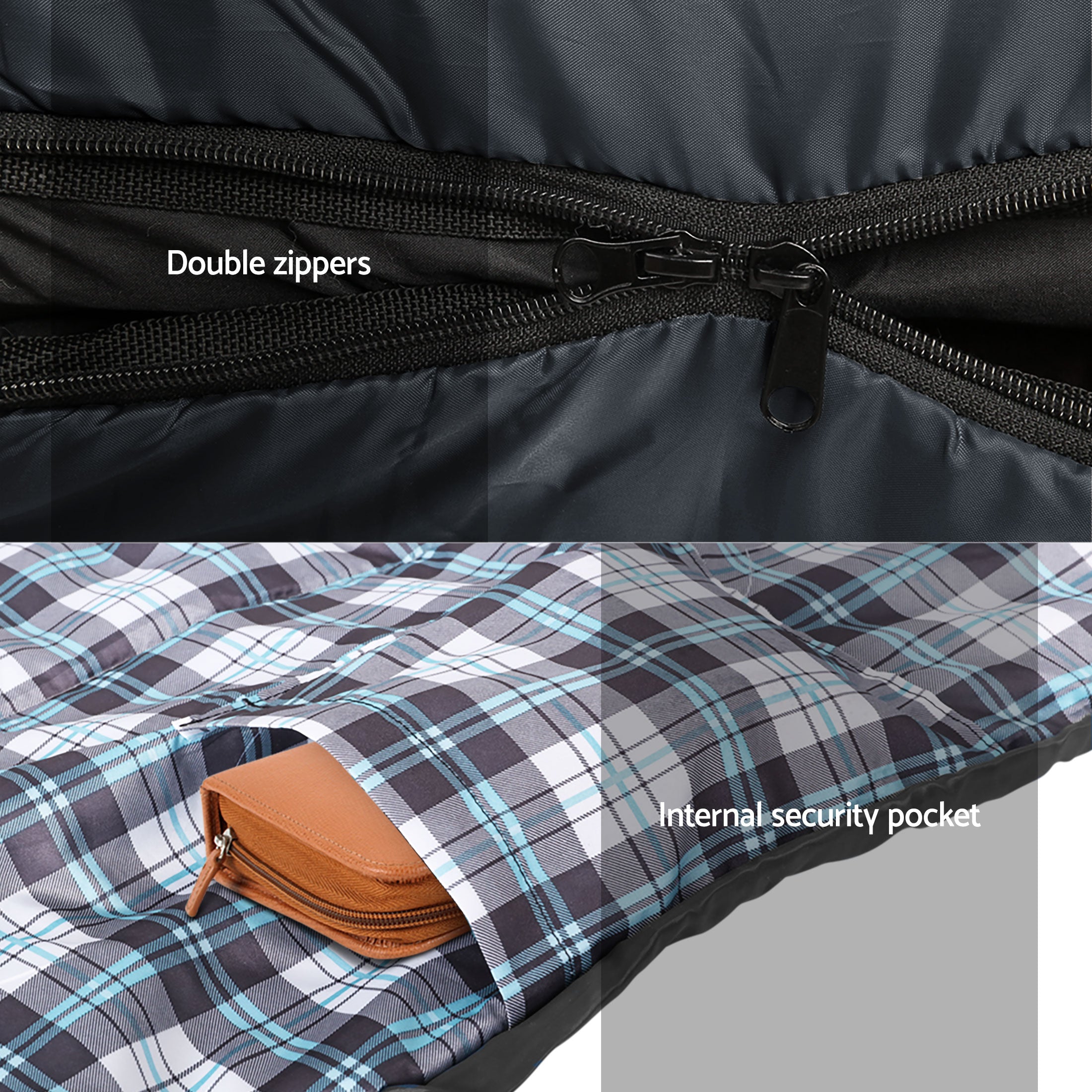 Sleeping Bags: Weisshorn Sleeping Bag Set of 2 Single Thermal Camping Hiking Tent 0℃