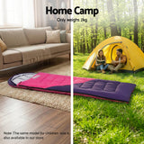 Sleeping Bags: Weisshorn Sleeping Bag Single 213cm Thermal Camping Hiking Pink