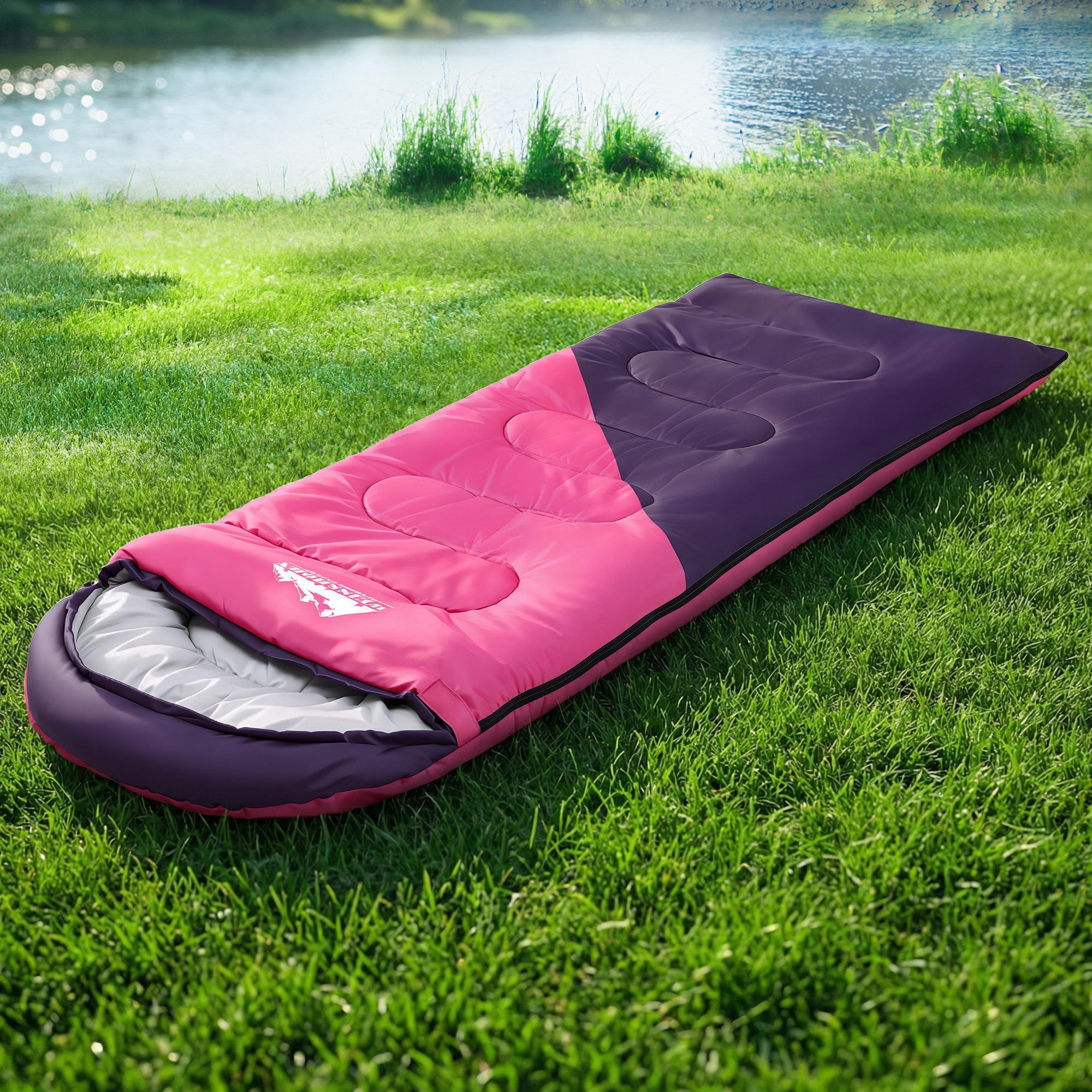 Sleeping Bags: Weisshorn Sleeping Bag Single 213cm Thermal Camping Hiking Pink