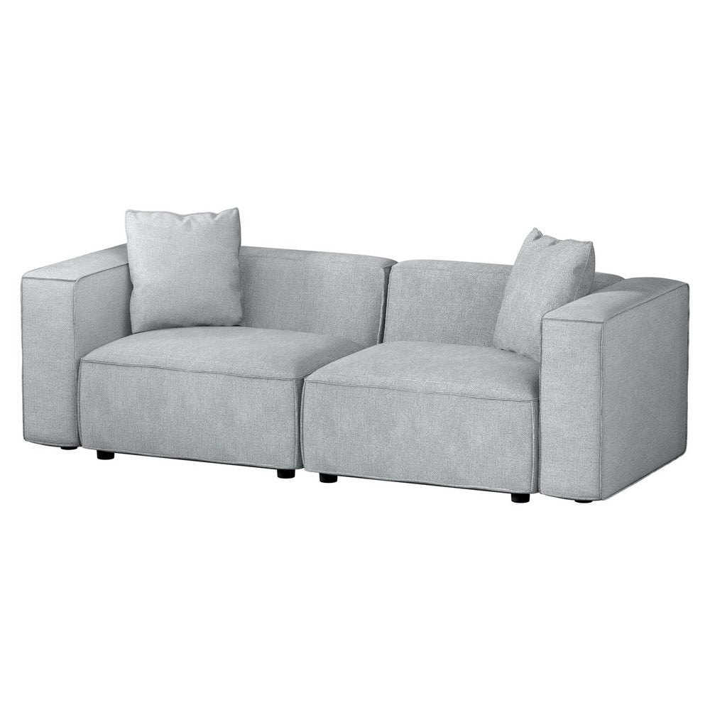 Arm Chairs & Recliners: Artiss Modular Sofa Chaise Set 2-Seater Grey