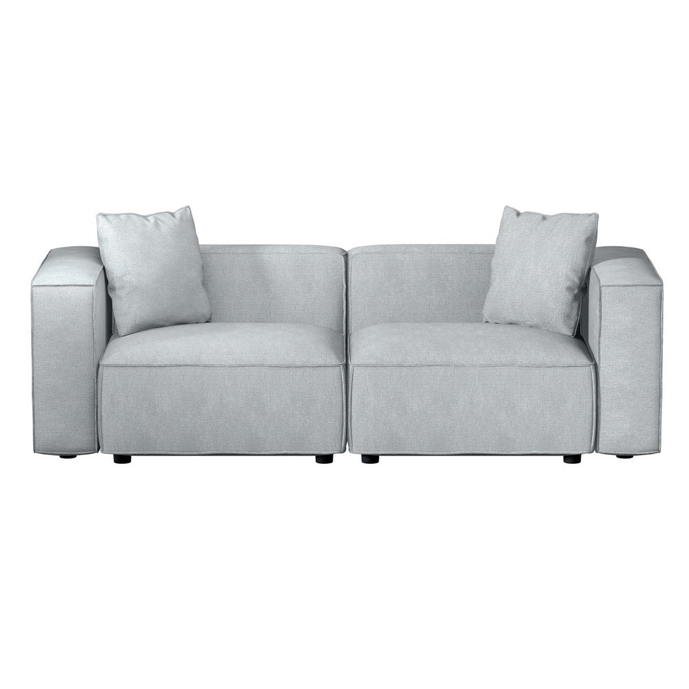 Arm Chairs & Recliners: Artiss Modular Sofa Chaise Set 2-Seater Grey