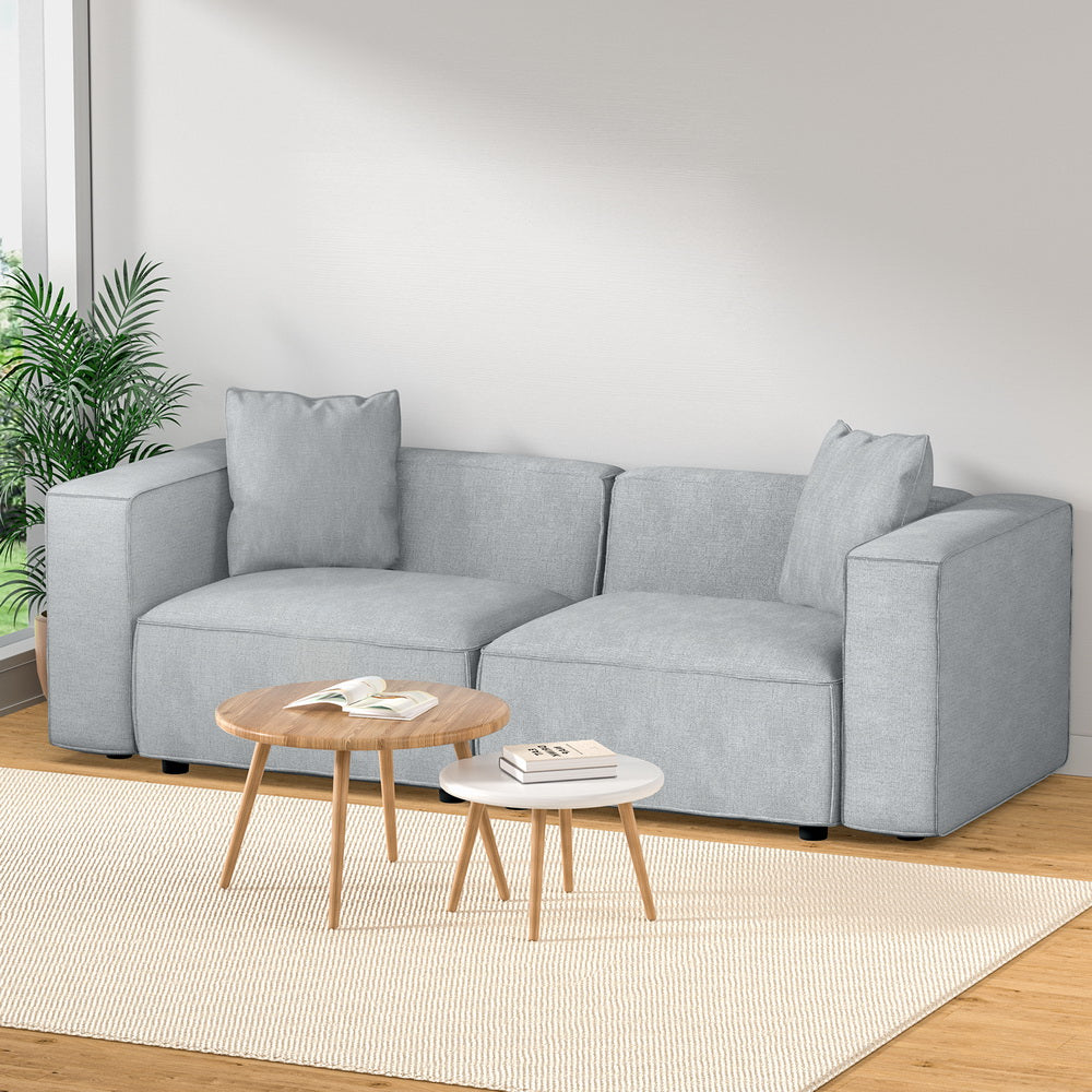 Arm Chairs & Recliners: Artiss Modular Sofa Chaise Set 2-Seater Grey