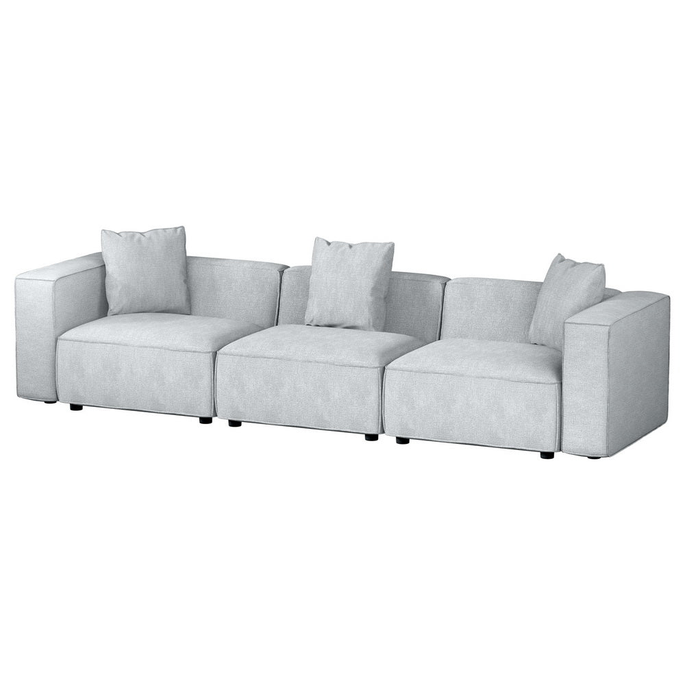 Arm Chairs & Recliners: Artiss Modular Sofa Chaise Set 3-Seater Grey