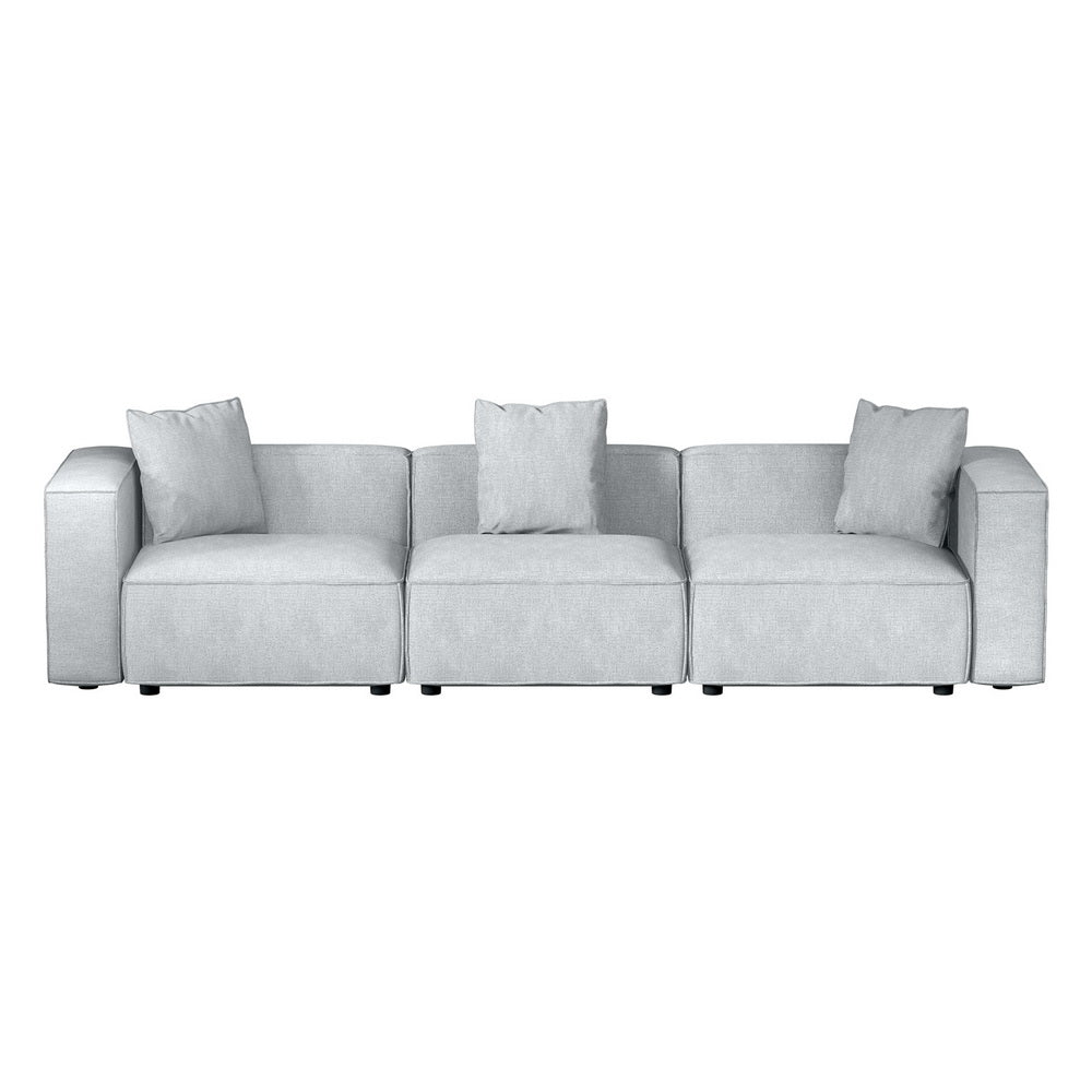 Arm Chairs & Recliners: Artiss Modular Sofa Chaise Set 3-Seater Grey