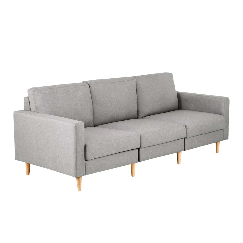 Sofas & Sofa Beds: Artiss 3 Seater Sofa 225cm Linen Fabric Grey