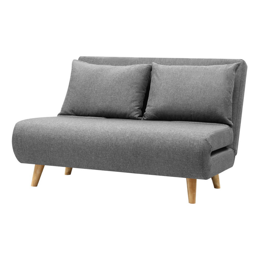 Sofas & Sofa Beds: Artiss Sofa Bed 2 Seater Convertible Couch Recliner Lounge Chair Linen