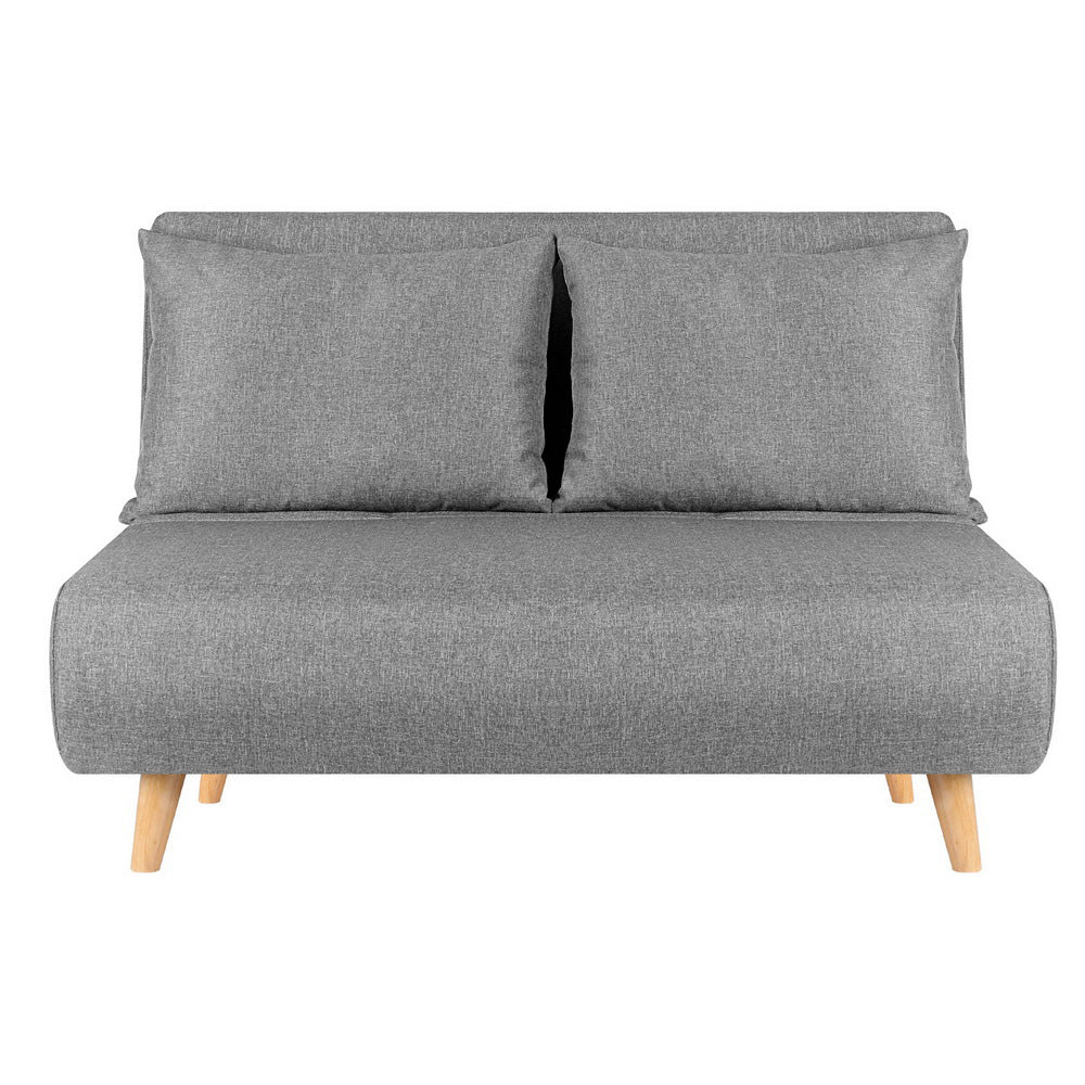 Sofas & Sofa Beds: Artiss Sofa Bed 2 Seater Convertible Couch Recliner Lounge Chair Linen