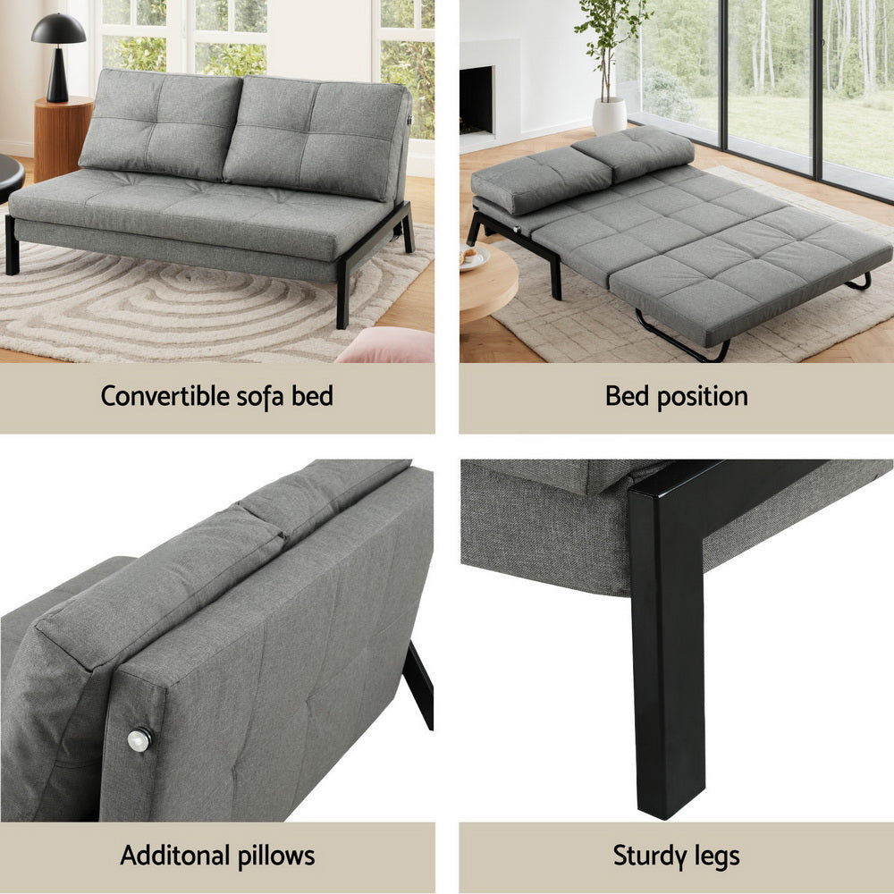 Outdoor Sofas & Lounge Sets: Artiss Sofa Bed 2 Seater Folding Convertible Couch Recliner Lounge Chair