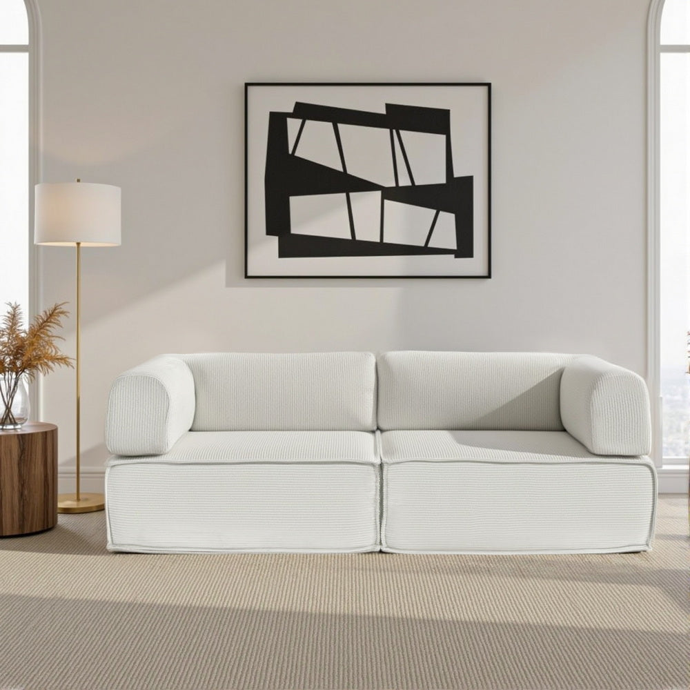 Sofas & Sofa Beds: Artiss Convertible Folding Sofa Bed Beign
