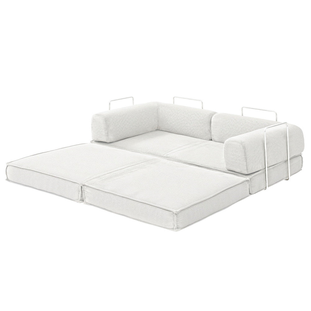 Sofas & Sofa Beds: Artiss Convertible Folding Sofa Bed Beign
