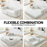 Sofas & Sofa Beds: Artiss Convertible Folding Sofa Bed Beign