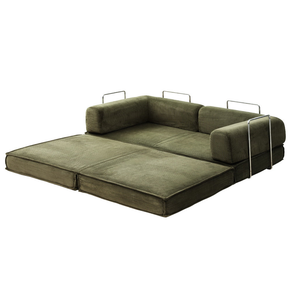 Sofas & Sofa Beds: Artiss Convertible Folding Sofa Bed Green