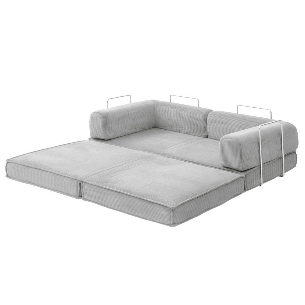 Sofas & Sofa Beds: Artiss Convertible Folding Sofa Bed Grey