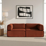 Sofas & Sofa Beds: Artiss Convertible Folding Sofa Bed Orange