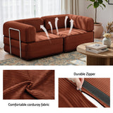 Sofas & Sofa Beds: Artiss Convertible Folding Sofa Bed Orange