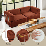Sofas & Sofa Beds: Artiss Convertible Folding Sofa Bed Orange
