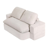 Sofas & Sofa Beds: Artiss Convertible Folding Sofa Bed 30D High-Density Foam Boneless Couch with Corduroy Sleeper Couch Lounger for Living Room Beign