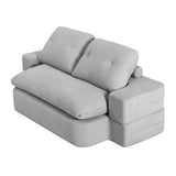 Sofas & Sofa Beds: Artiss Convertible Folding Sofa Bed 30D High-Density Foam Boneless Couch with Corduroy Sleeper Couch Lounger for Living Room Grey