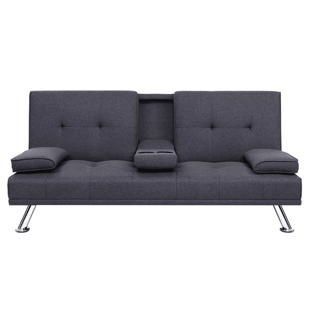 Sofas & Sofa Beds: Artiss Sofa Bed 175CM Dark Grey Fabric