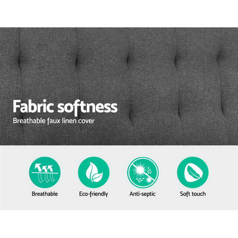 Sofas & Sofa Beds: Artiss Sofa Bed Lounge Chair Couch 1 Seater Recliner Futon Bed Set Linen Grey