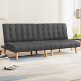 Sofas & Sofa Beds: Artiss 2x Sofa Bed Couch Single Seater Fabric Grey