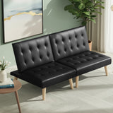 Sofas & Sofa Beds: Artiss Sofa Bed Couch 2 Seater Lounge Fabric Black
