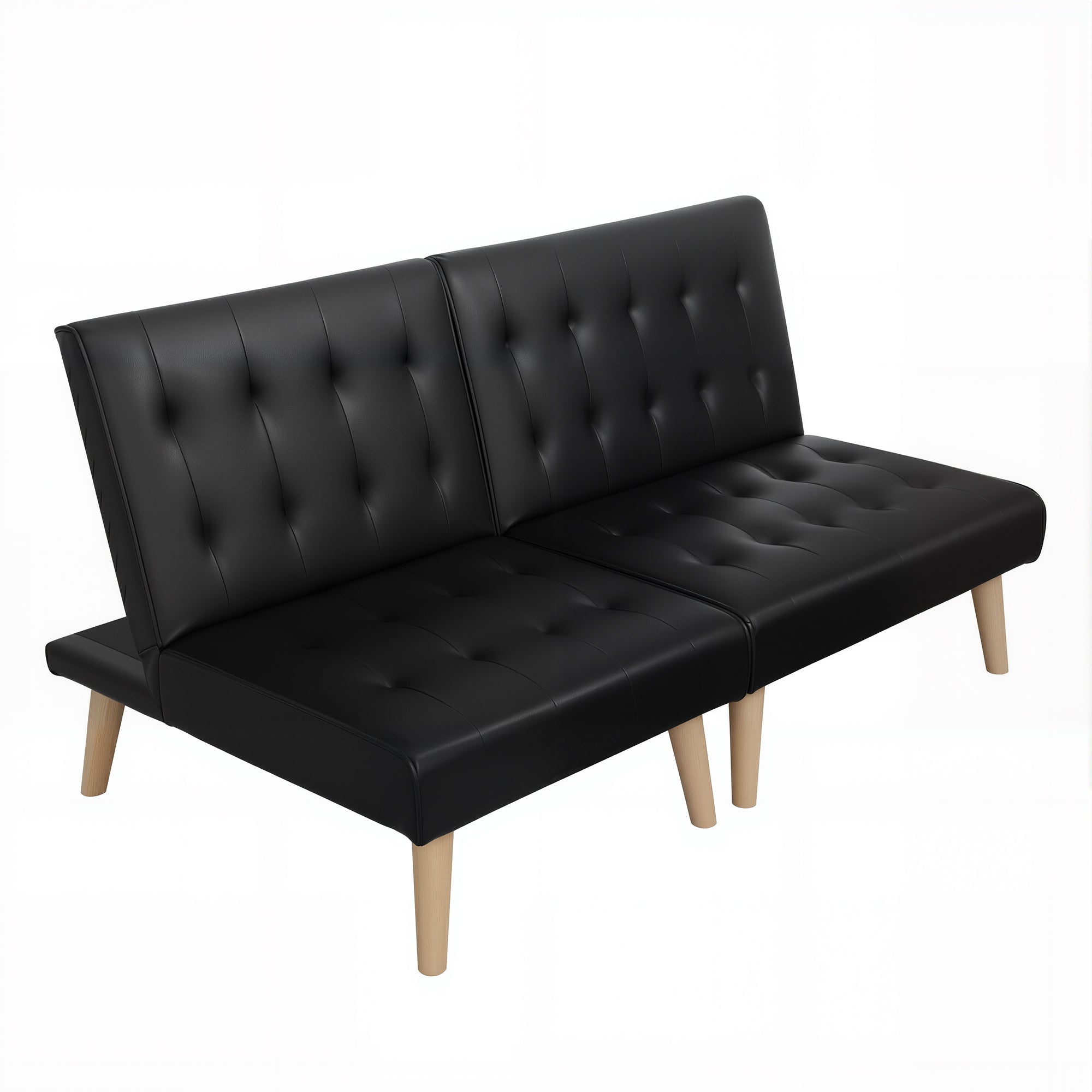 Sofas & Sofa Beds: Artiss Sofa Bed Couch 2 Seater Lounge Fabric Black