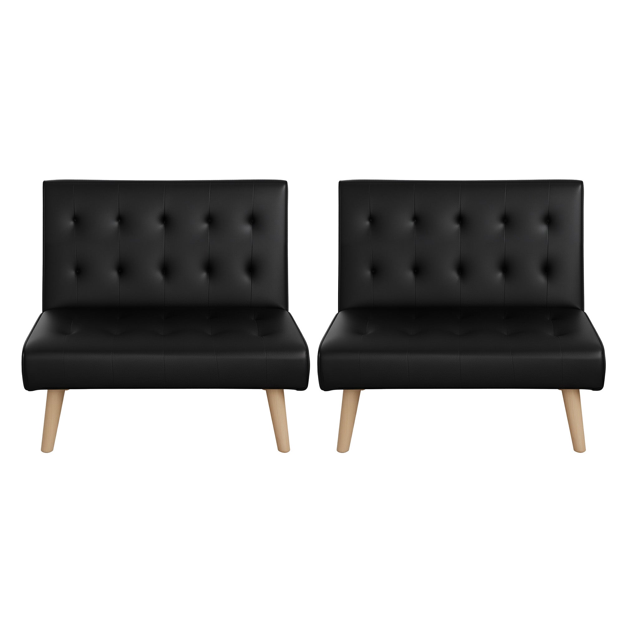 Sofas & Sofa Beds: Artiss Sofa Bed Couch 2 Seater Lounge Fabric Black