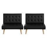 Sofas & Sofa Beds: Artiss Sofa Bed Couch 2 Seater Lounge Fabric Black