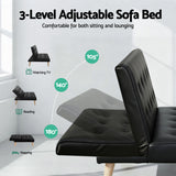 Sofas & Sofa Beds: Artiss Sofa Bed Couch 2 Seater Lounge Fabric Black