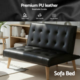 Sofas & Sofa Beds: Artiss Sofa Bed Couch 2 Seater Lounge Fabric Black
