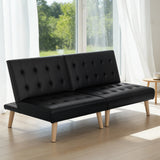 Sofas & Sofa Beds: Artiss Sofa Bed Couch 2 Seater Lounge Fabric Black