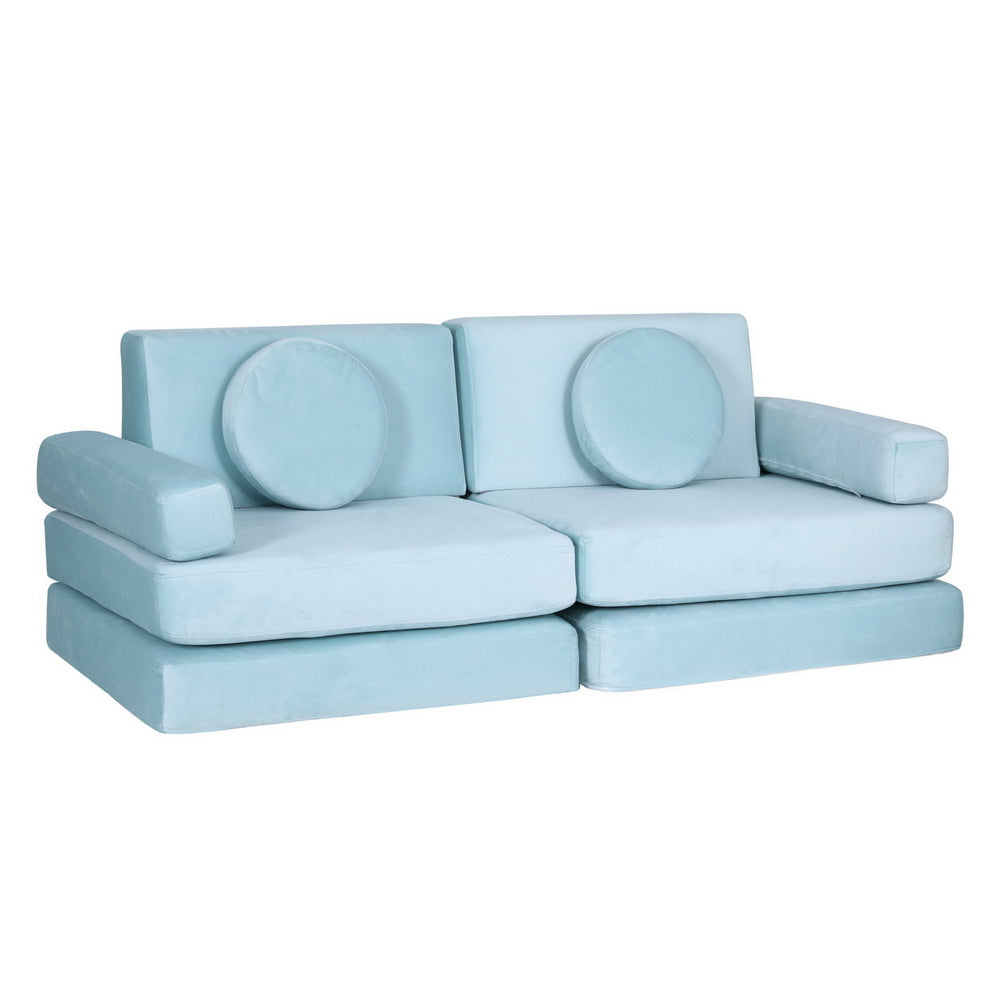 Sofas & Sofa Beds: Artiss Sofa Bed 2 Seater Couch Kid Play DIY Modular Lounge Chaise Suite Velvet