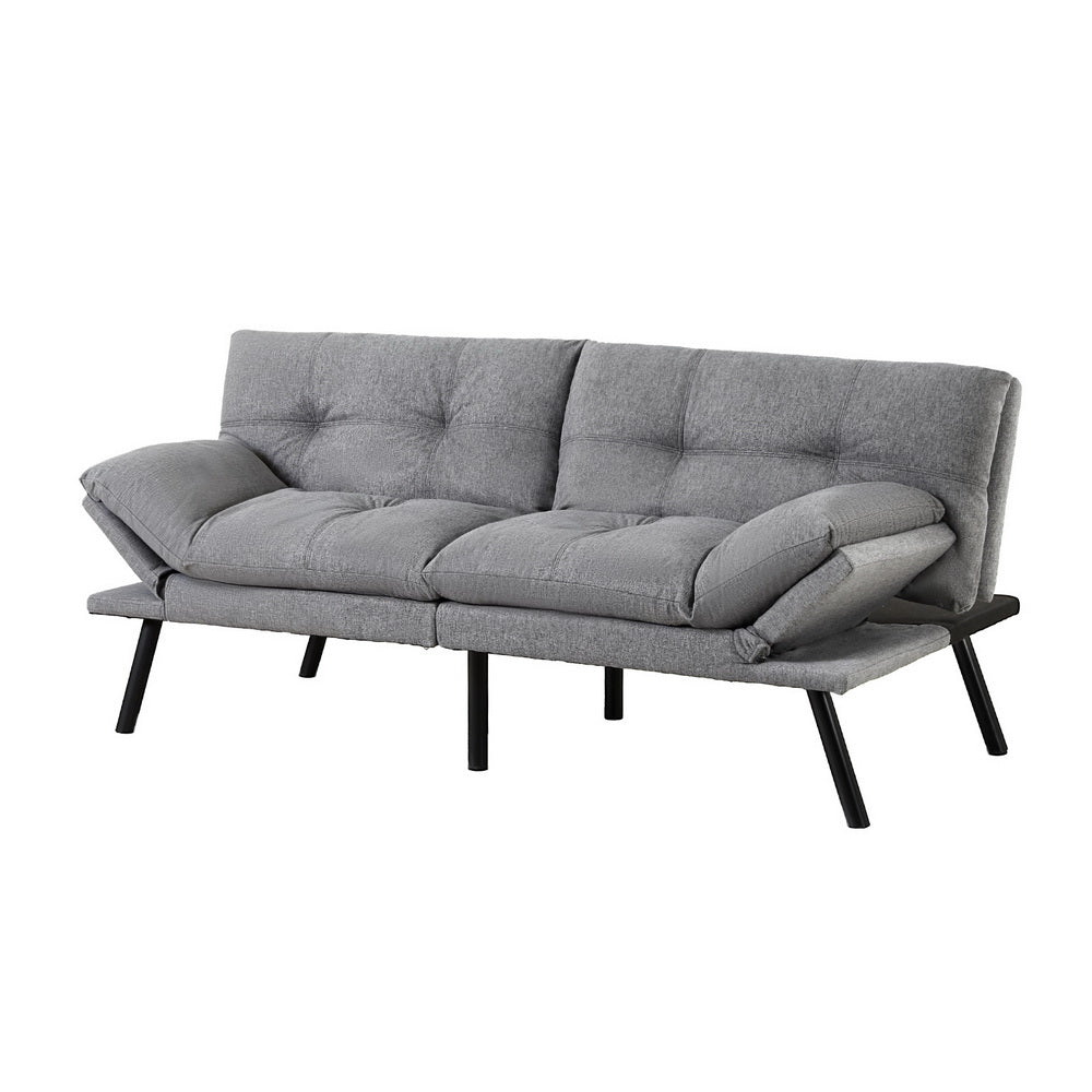 Sofas & Sofa Beds: Artiss Sofa Bed Convertible 3 Seater Couch Recliner Lounge Chair Fabric Grey