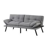 Artiss Sofa Bed Convertible 3 Seater Couch Recliner Lounge Chair Fabric Grey