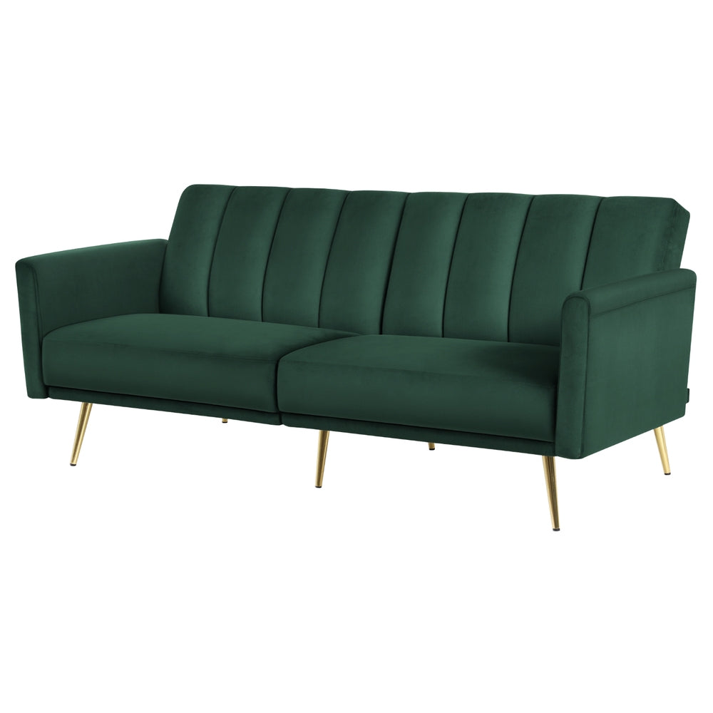 Sofas & Sofa Beds: Artiss Sofa Bed 3 Seater Couch Convertible Lounge Adjustable Arm Recliner Velvet
