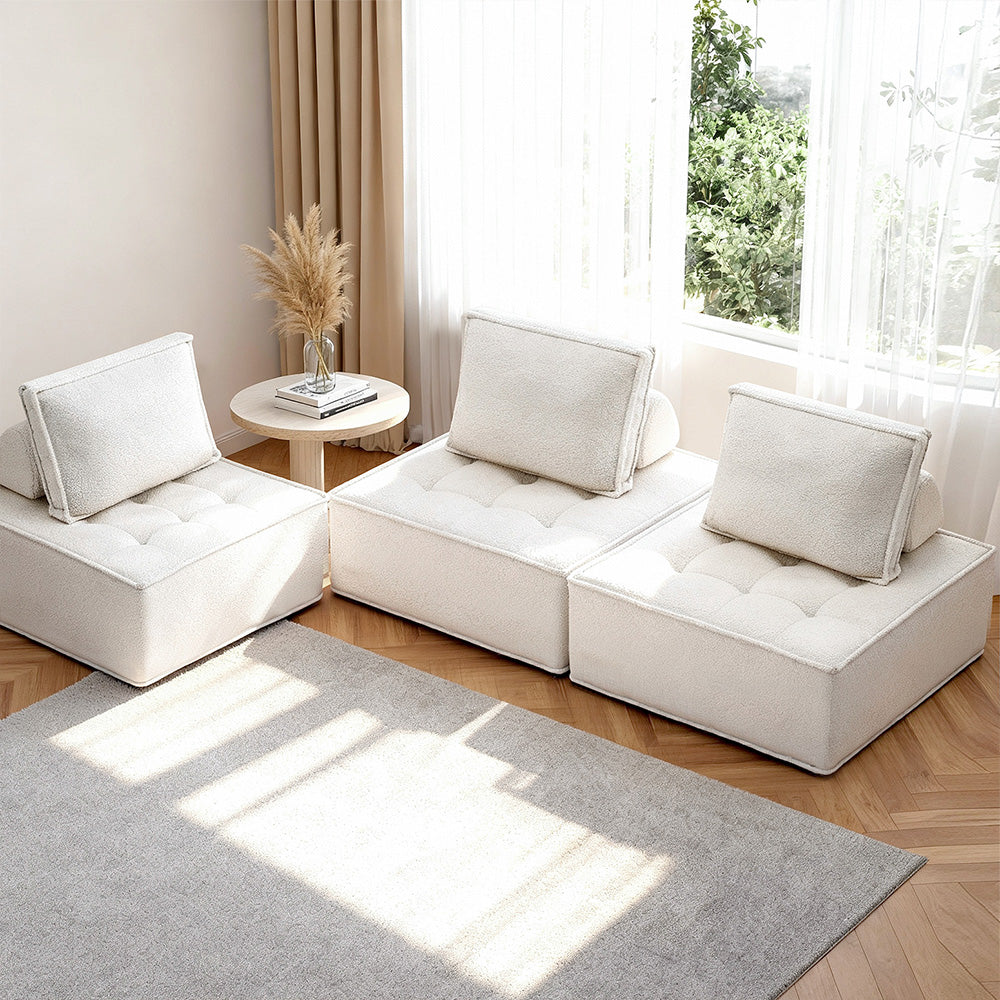 Sofas & Sofa Beds: Artiss 3 Floor Sofa Lounge Chair with Pillow