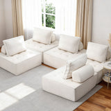 Sofas & Sofa Beds: Artiss Floor Sofa Lounge Chair 5 Seater with Pillow