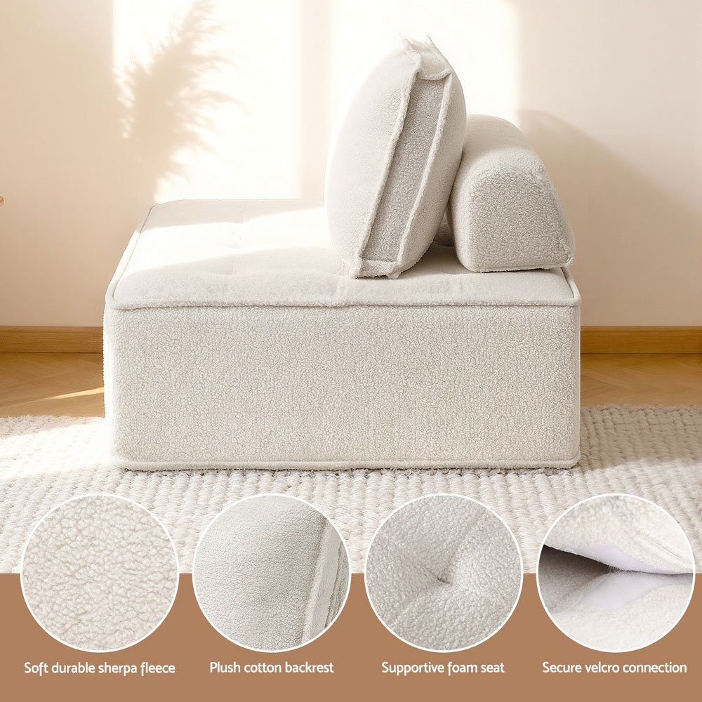 Sofas & Sofa Beds: Artiss Floor Sofa Lounge Chair 5 Seater with Pillow
