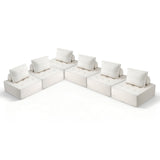 Sofas & Sofa Beds: Artiss Floor Sofa Lounge Chair 6 Seater with Pillow
