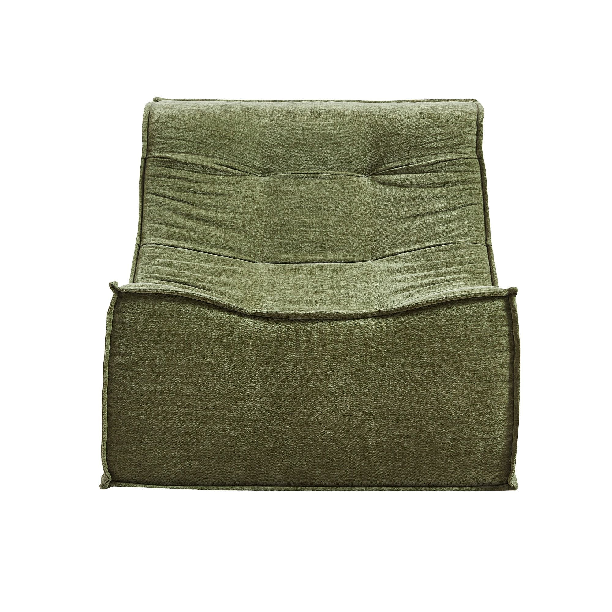 Artiss Floor Sofa Armless Chenille No Assembly Removable Cover Green
